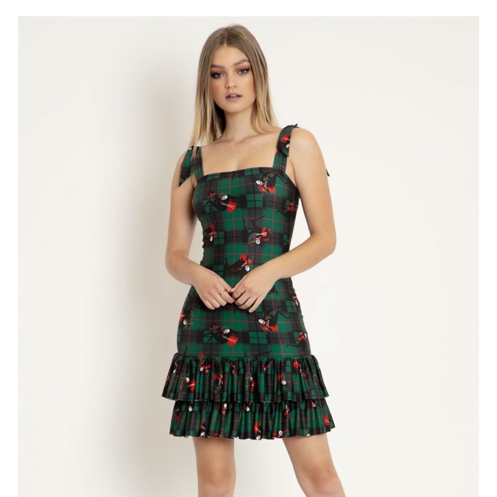 NWT Blackmilk Tartan Krampus Frill Dress XL